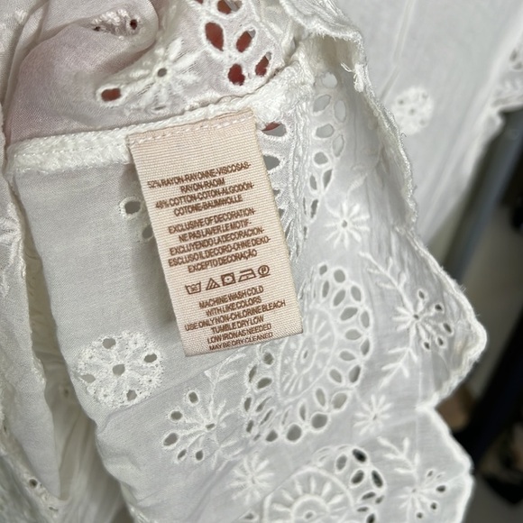 Free People NWT Truly Yours Eyelet Lace Top XS - Picture 6 of 7
